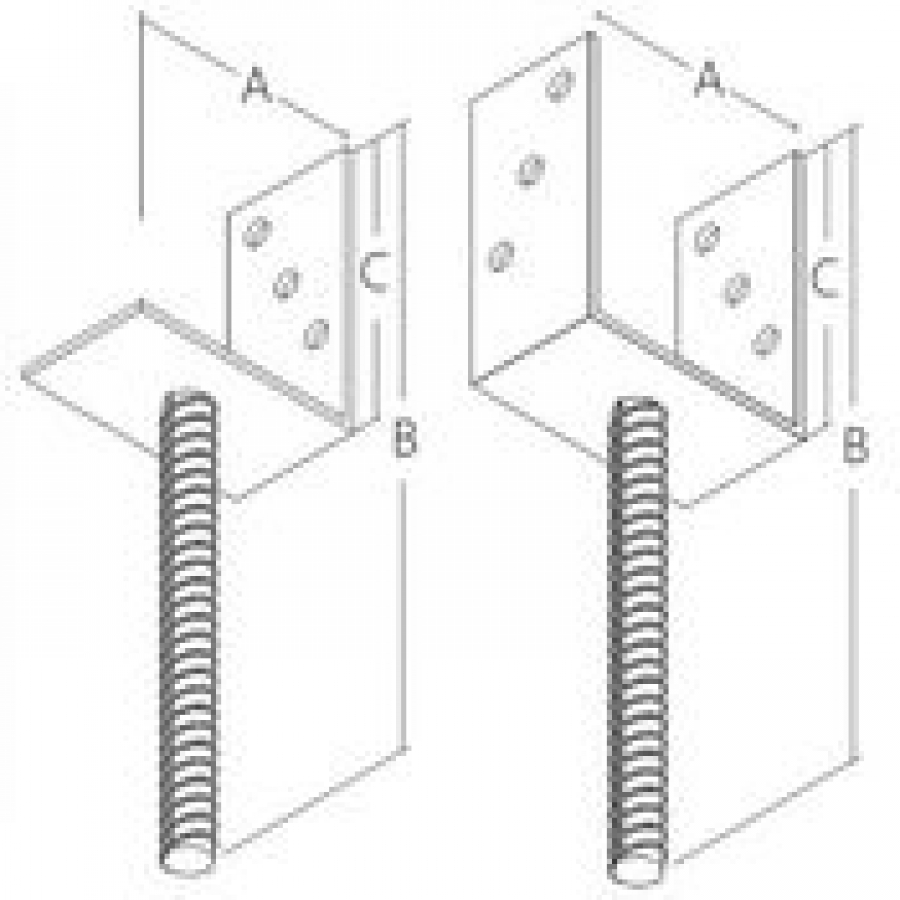 Основание колонны бруса тип L